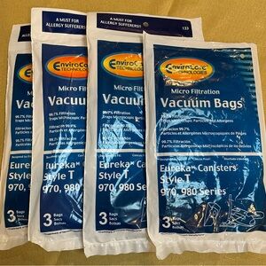EnviroCare Microfiltration Vacuum Cleaner Bags Eureka Canister Style T 970 980